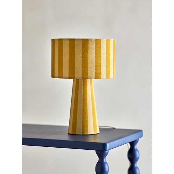 Lampada da tavolo gialla in tessuto con paralume in tessuto (altezza totale 30 cm) Emmie – Bloomingville-image-2