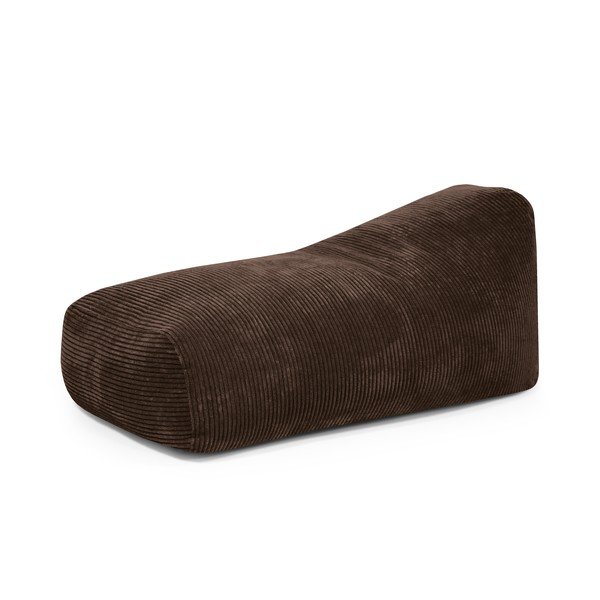 Puof a sacco marrone scuro con rivestimento in velluto a coste Snug 130 – SLOWDOWN
