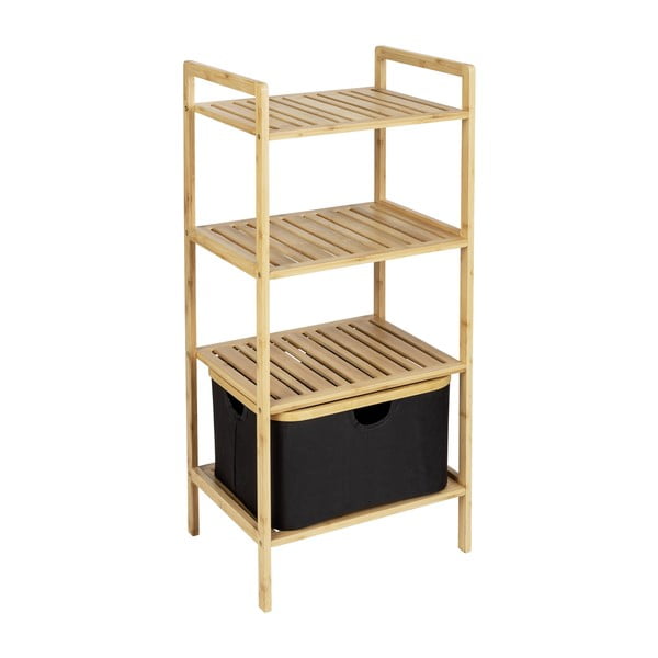 Mensola da bagno in bambù nero/naturale 44x93,5 cm Ecori - Wenko-image-3