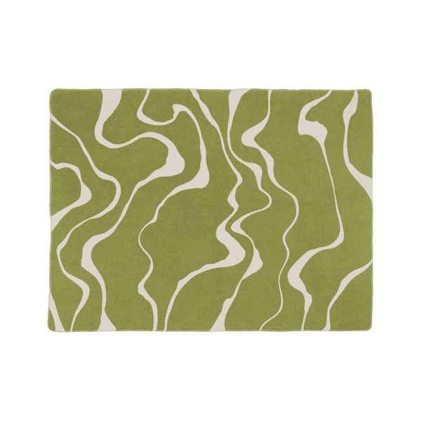 Coperta verde/color crema 150x200 cm Felu – noo.ma