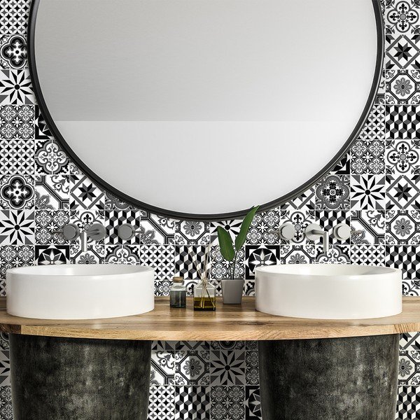 Set di 24 adesivi murali Chikito, 10 x 10 cm - Ambiance-image-3