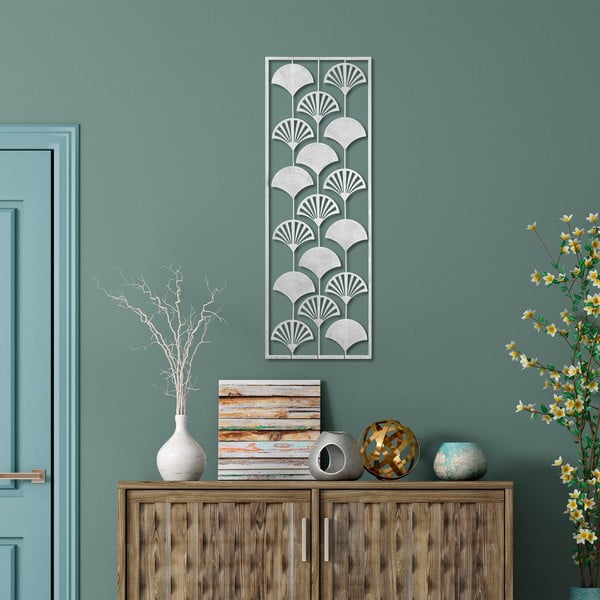 Decorazione murale in metallo 32x90 cm Gingko - Wallity-image-1