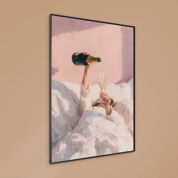 Dipinto stampato con cornice inclusa/dipinto su tela 70x100 cm Lazy Sunday – Styler-image-1