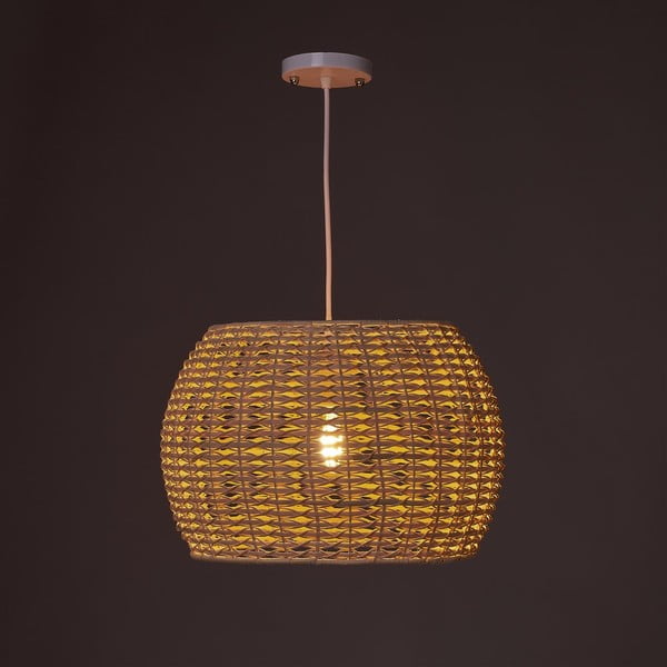 Lampada da soffitto in colore naturale con paralume in rattan ø 35 cm Natural Way - Casa Selección-image-1
