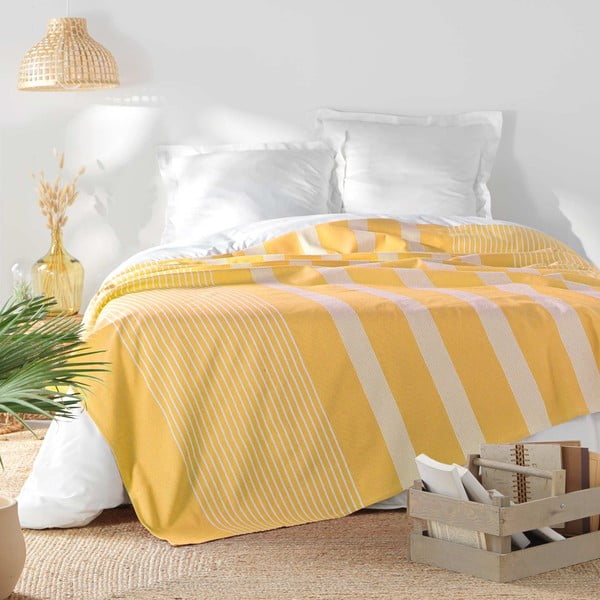 Copriletto giallo 220x240 cm Adele - douceur d'intérieur-image-2