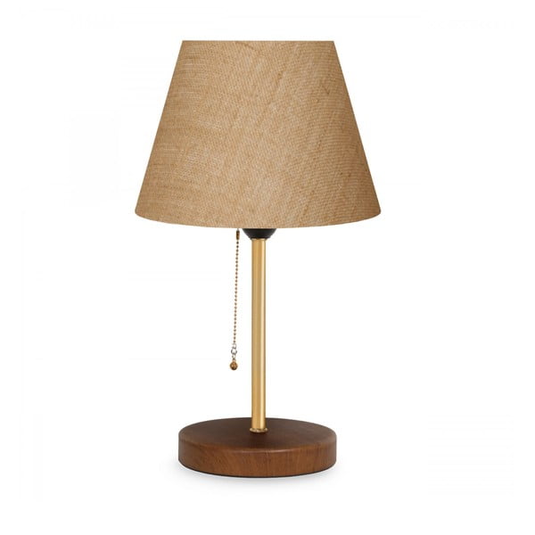 Lampada da tavolo beige con paralume in tessuto (altezza totale 14 cm) Mardin – Opviq lights