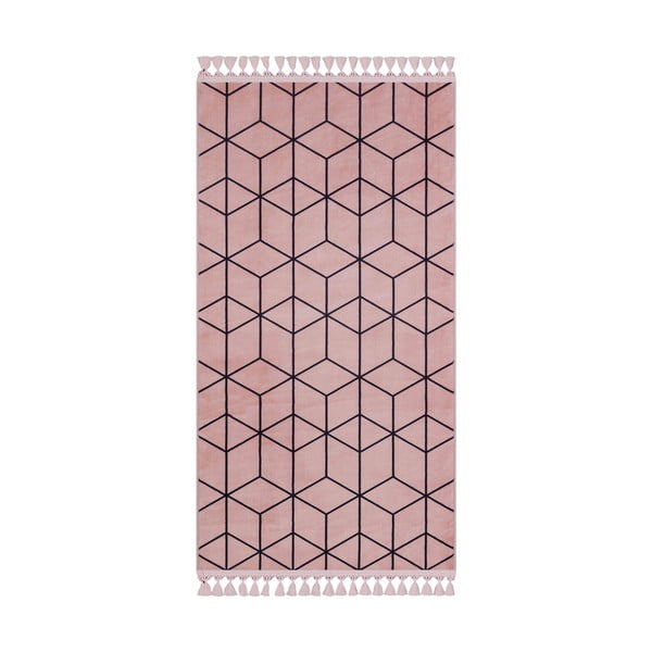 Tappeto rosa lavabile 300x80 cm - Vitaus