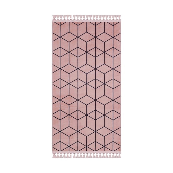 Tappeto rosa lavabile 300x100 cm - Vitaus