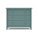 Cassettiera bassa per bambini in legno di pino color petrolio 100x80 cm Max - Marckeric