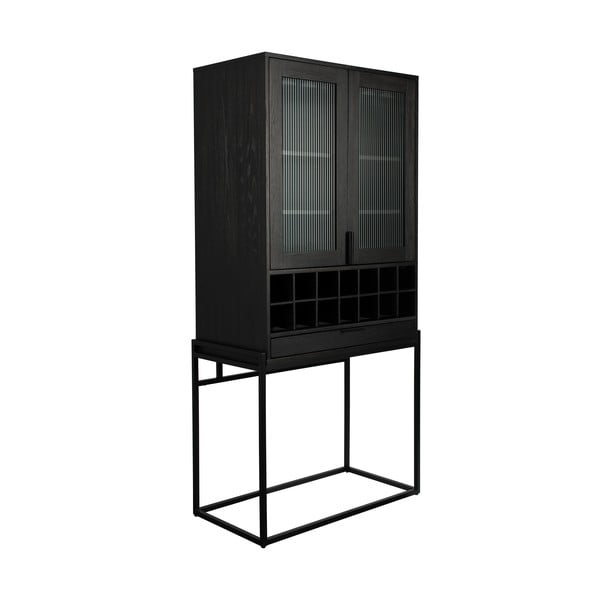 Portabottiglie in rovere nero per 20 bottiglie, 89x181 cm Travis - Zuiver-image-2