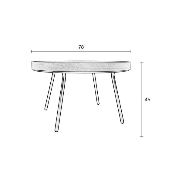 Tavolino rotondo, ø 78 cm - Zuiver-image-1