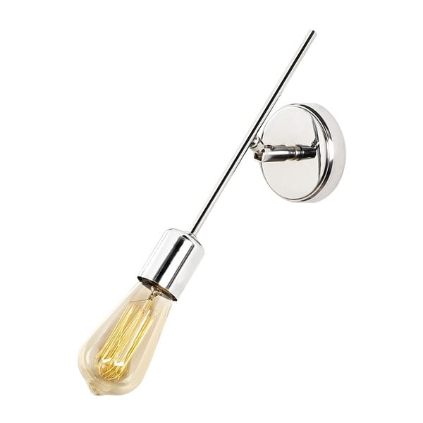 Lampada da parete argentata con alimentazione a corrente Mizrak – Opviq lights-image-1