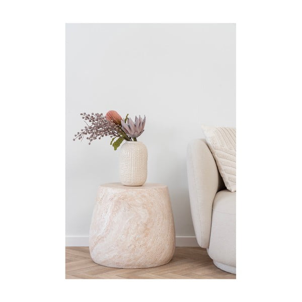 Tavolino da giardino rotondo in pietra ø 47,5 cm Bonn – House Nordic-image-3