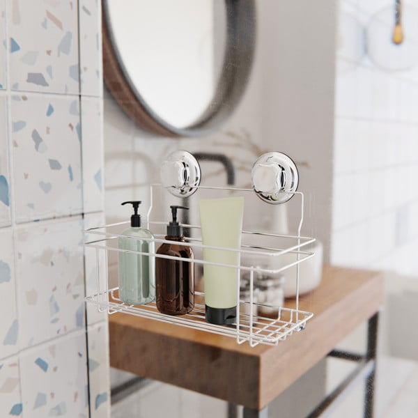 Mensola autoportante in metallo per bagno in argento Bestlock Bath - Compactor-image-1