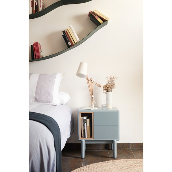 Comodino grigio-blu Corvo - Teulat-image-1