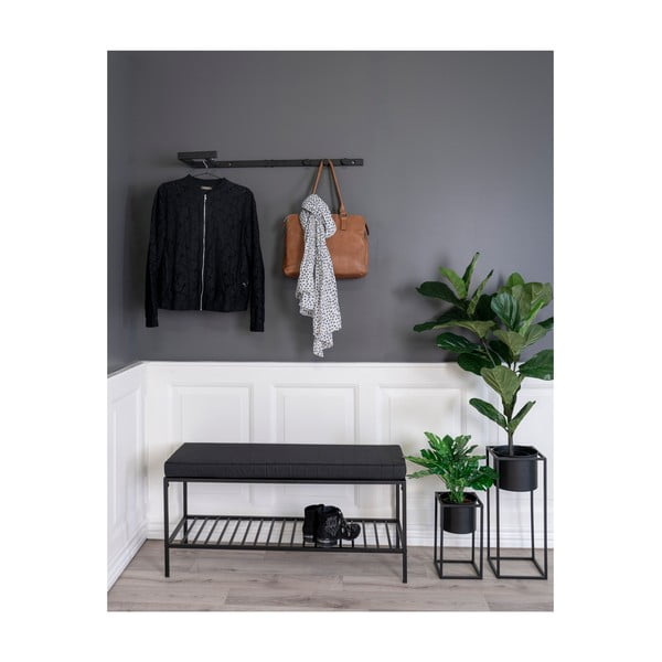 Appendiabiti da parete in metallo nero Trento - House Nordic-image-2