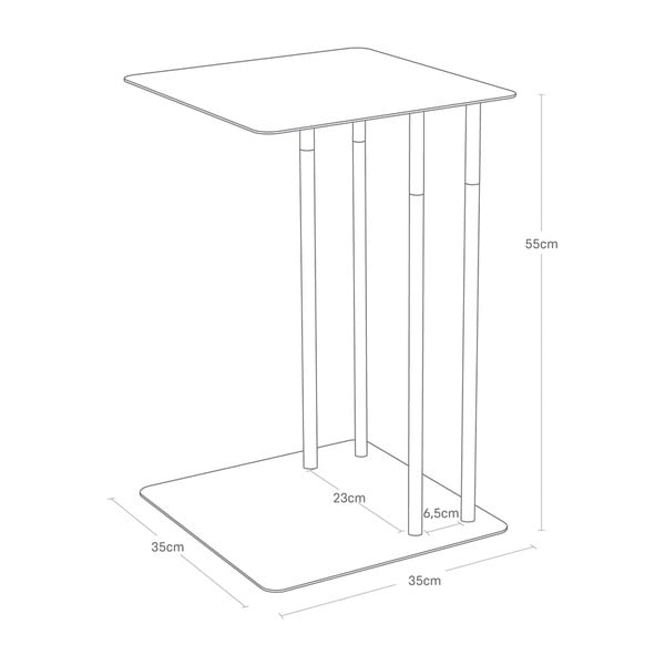 Tavolo pieghevole 35x35 cm Plain - YAMAZAKI-image-4