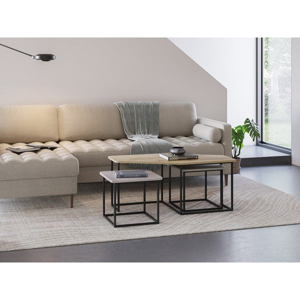 Set di 3 tavolini 60x111,5 cm Zoya - Marckeric-image-1