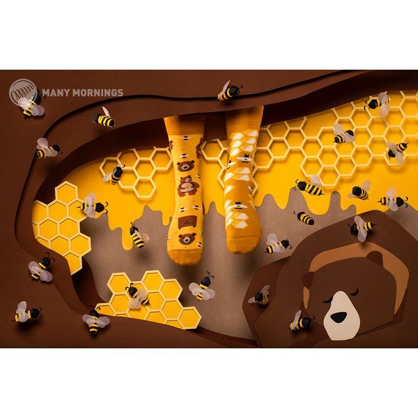 Calze alla caviglia, taglia 39-42 Honey Bear - Many Mornings-image-1