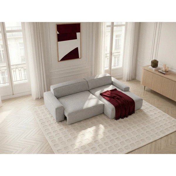 Divano angolare grigio allungabile/con movimento relax elettrico (con penisola a destra) Abel – Bobochic Paris-image-2