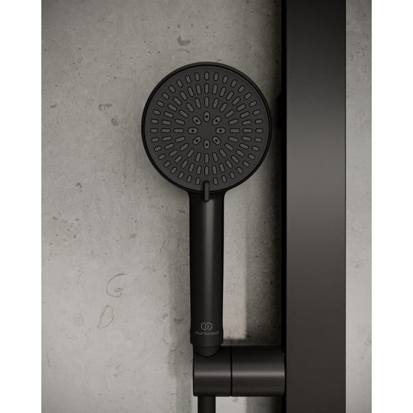 Soffione doccia in plastica nero opaco ALU+ - Ideal Standard-image-1