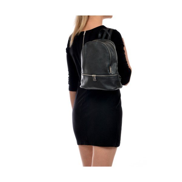 Zaino City in pelle nera - Anna Luchini-image-4