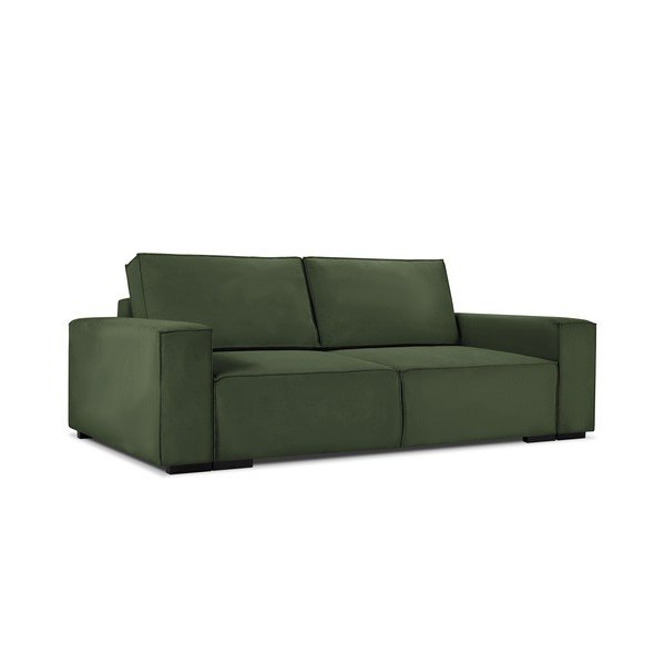 Divano letto in velluto a coste verde Azalea - Mazzini Sofas
