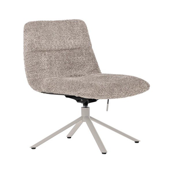 Poltrona grigio chiaro girevole con rivestimento in bouclé Soren – WOOOD