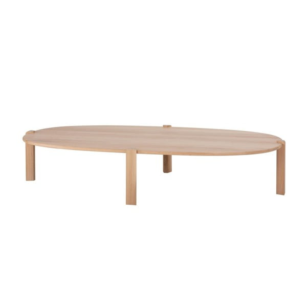 Tavolino da salotto di colore naturale in rovere massiccio 100x180 cm Kulin – Gazzda