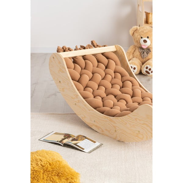 Sedia a dondolo marrone per bambini Cuna - Adeko-image-1