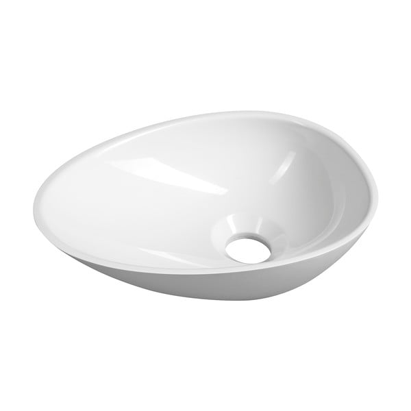 Lavabo bianco in composito minerale 32x22 cm Kea – Sapho