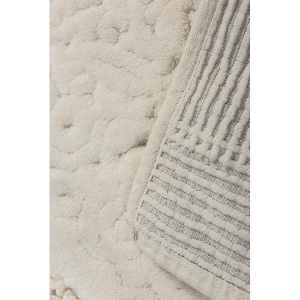 Set di 2 tappeti da bagno rettangolari beige Chilai Piante - Foutastic-image-1