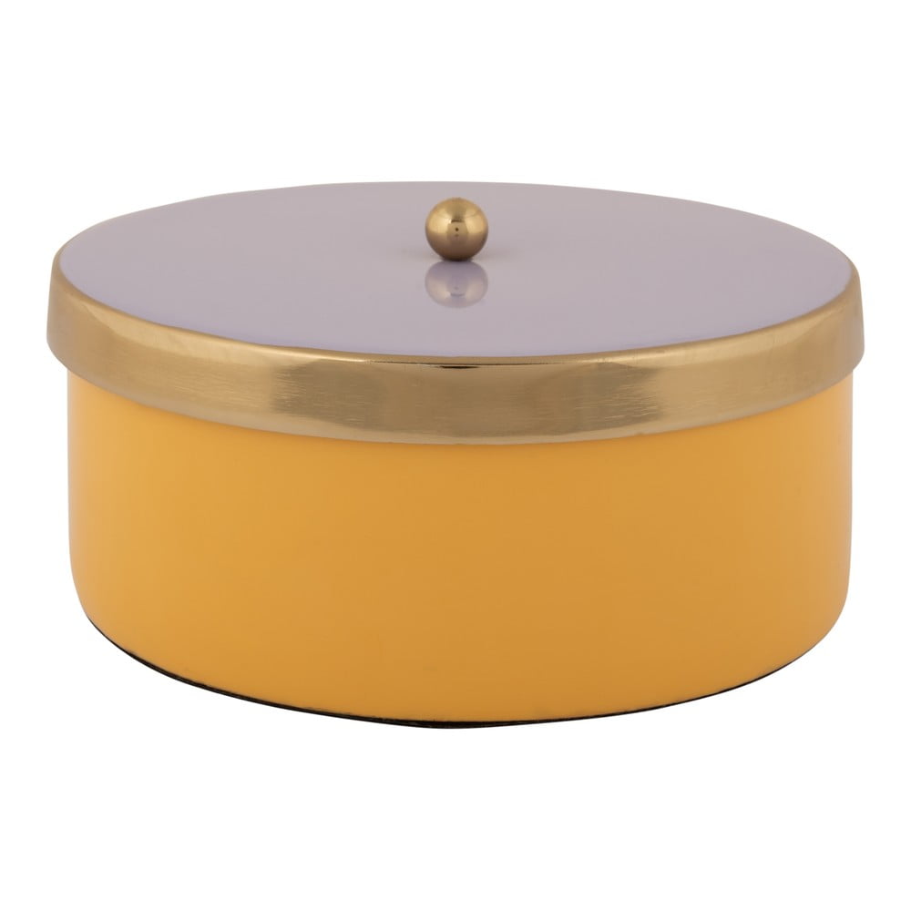 Scatola decorativa gialla in metallo ø 16x6 cm Double Funky – PT LIVING | Scatole