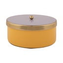Scatola decorativa gialla in metallo ø 16x6 cm Double Funky – PT LIVING