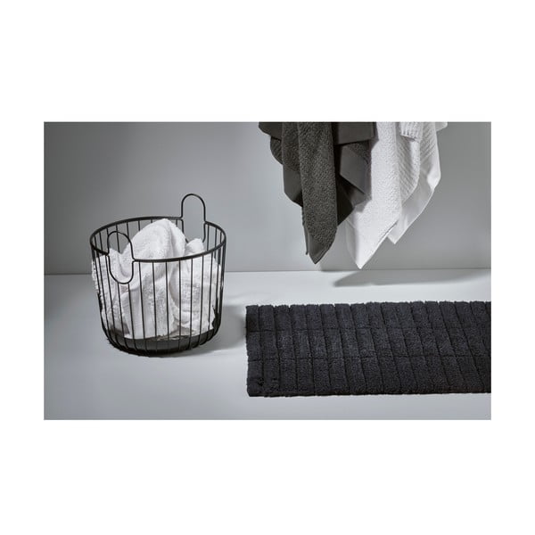 Tappetino da bagno nero 80x50 cm Tiles - Zone-image-1