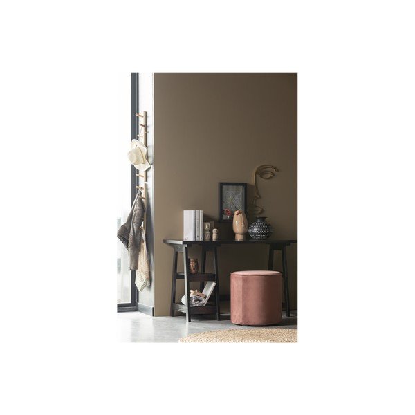 Pouf in velluto rosa , ⌀ 46 cm Sara - WOOOD-image-2