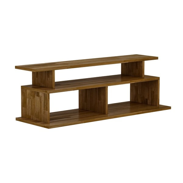 Tavolo TV marrone in legno di pino 110x40 cm Ella - Kalune Design