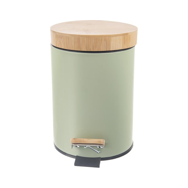 Bidone in metallo con piedini verde chiaro 5 l Greenish - Orion