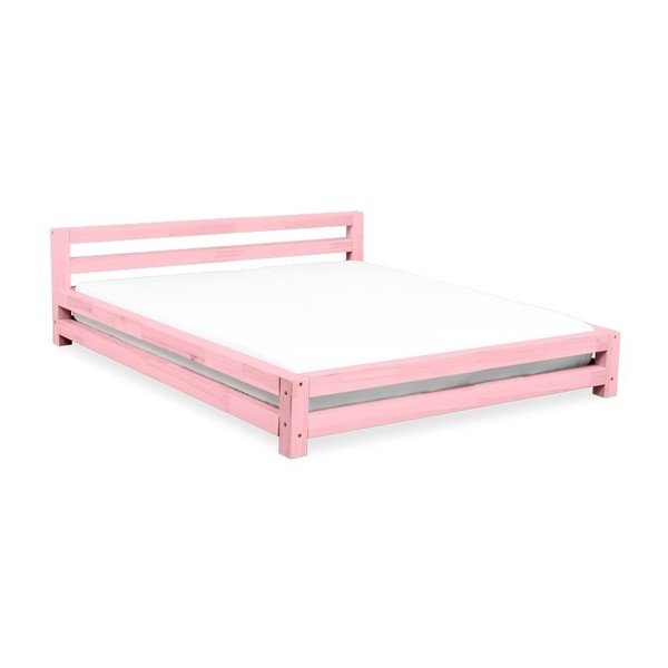 Letto matrimoniale in abete rosa Doppio, 200 x 200 cm - Benlemi