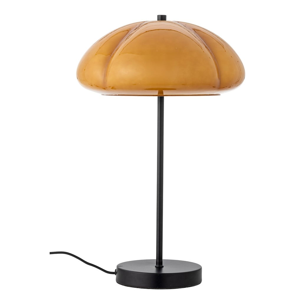 Lampada da tavolo giallo ocra con paralume in vetro (altezza totale 46,5 cm) Kinoko – Bloomingville | Abat-jour e lampade da tavolo