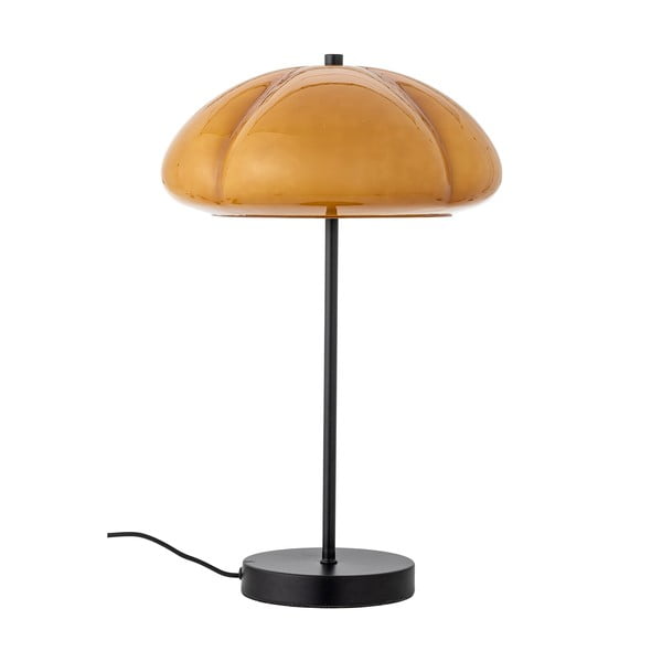 Lampada da tavolo giallo ocra con paralume in vetro (altezza totale 46,5 cm) Kinoko – Bloomingville