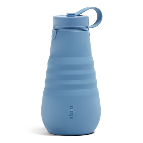 Bottiglia pieghevole blu Bottiglia in acciaio, 590 ml Soho - Stojo