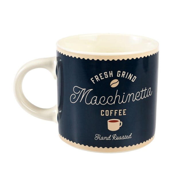 Tazza blu scuro/color crema in ceramica 350 ml Macchinetta – Rex London