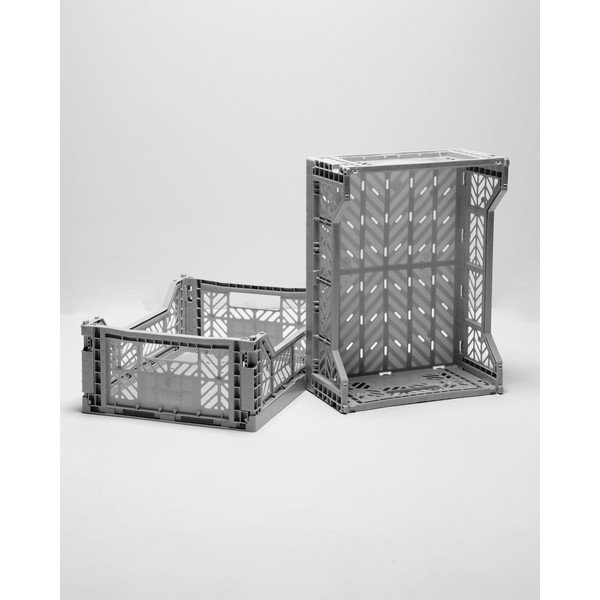 Set di 2 contenitori grigi Caja - Little Nice Things-image-3