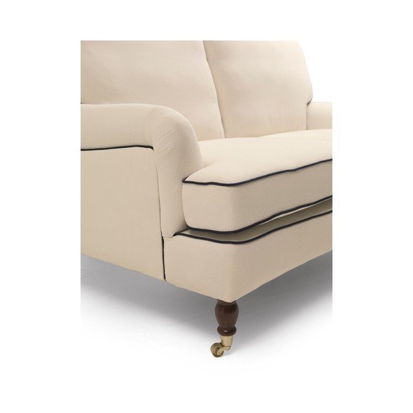 Divano crema con profili blu scuro Passion, 158 cm - Max Winzer-image-4