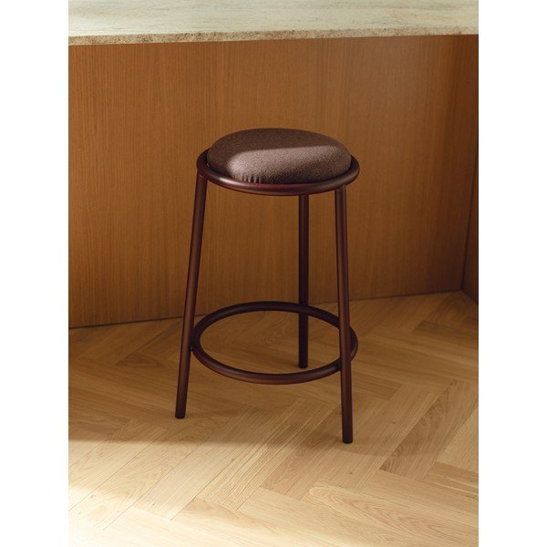 Sedia da bar burgundy in metallo (altezza della seduta 68 cm) Hogo – noo.ma-image-1