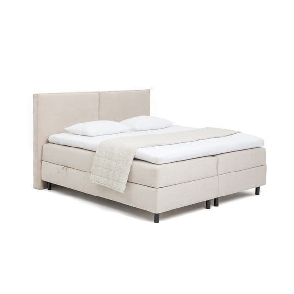 Letto boxspring beige con contenitore 180x200 cm Elva Bold – Bonami Selection