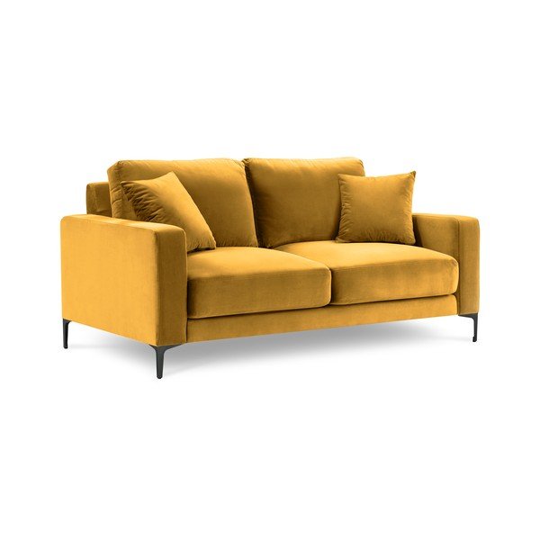 Divano in velluto giallo, 158 cm Harmony - Kooko Home-image-3