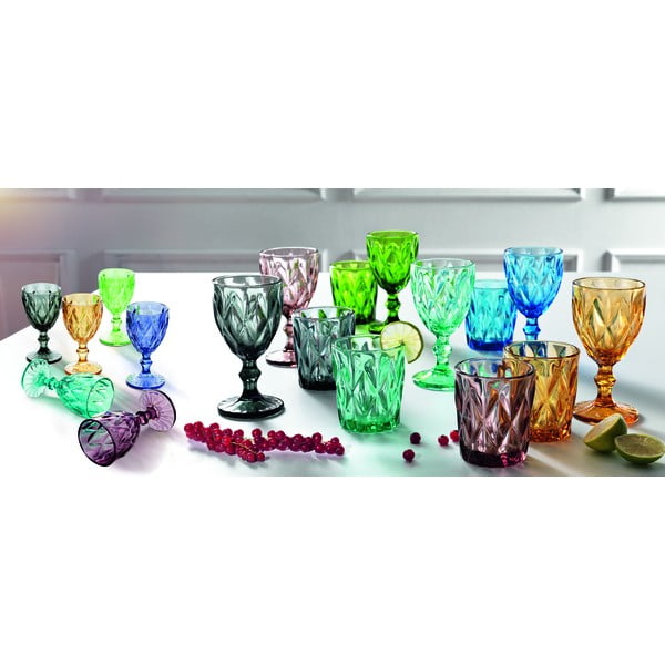 Set di 6 bicchieri Calice Diamante, 250 ml - Brandani-image-1