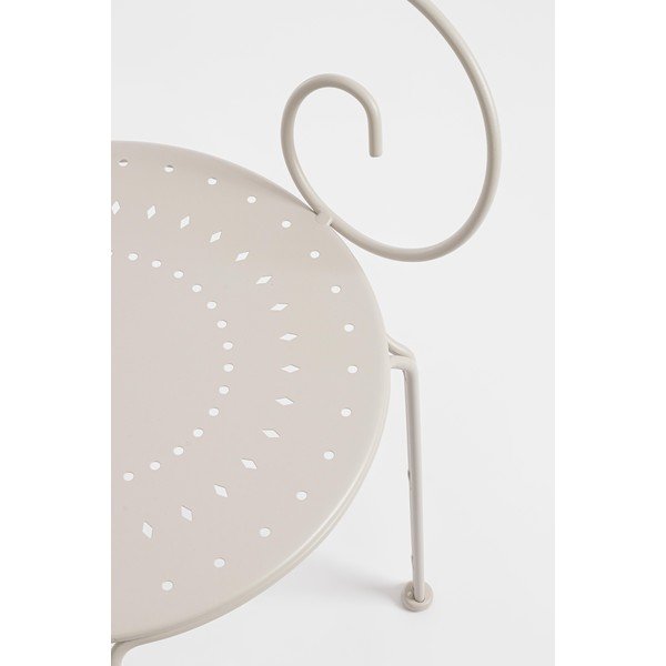 Sedia da esterno beige in metallo Etienne – Bizzotto-image-1